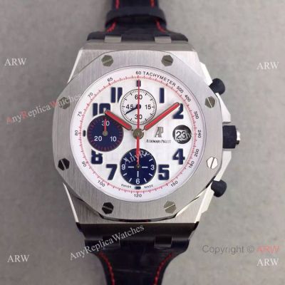 Swiss 3126 Audemars Piguet Royal Oak Offshore Watch Red Hands White Face